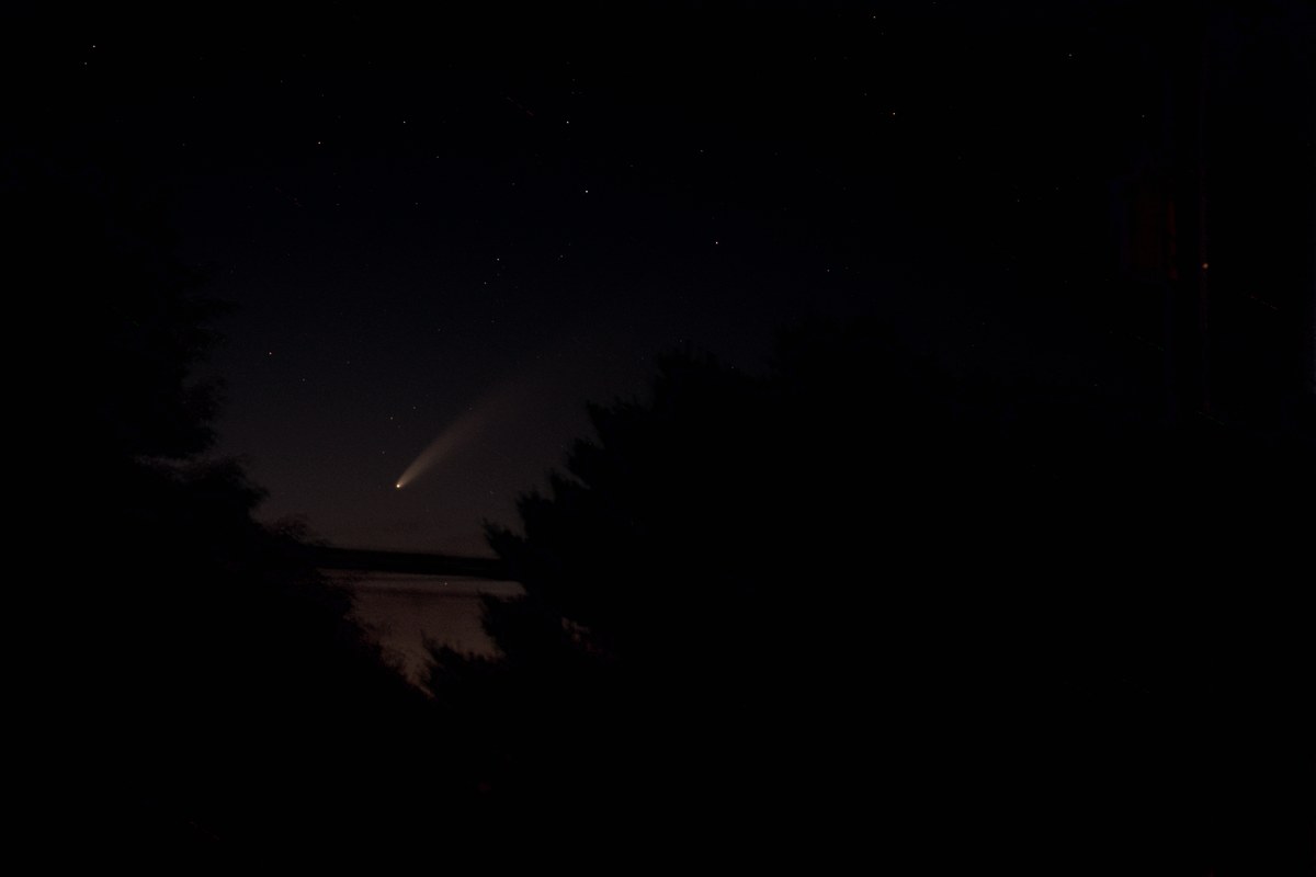 Comet NEOWISE with its dust tail